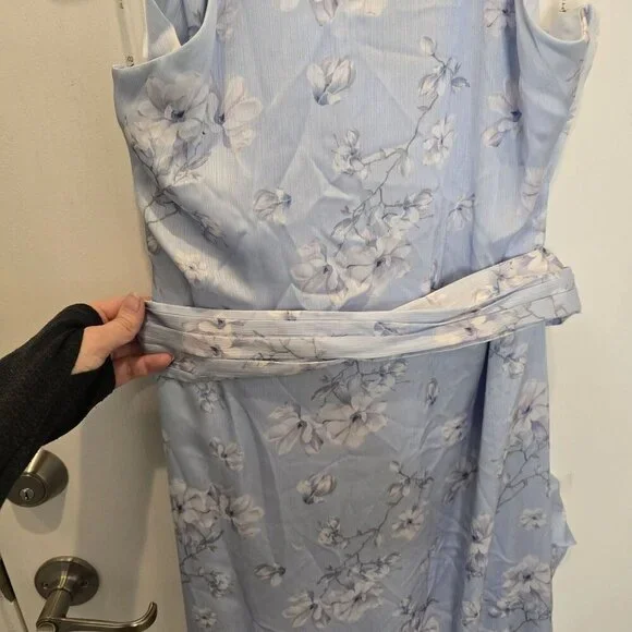 NWT Sachin & Babi Kayla Halter Wildflowers Blue Floral Sleeveless Holiday Dress - Picture 9 of 14